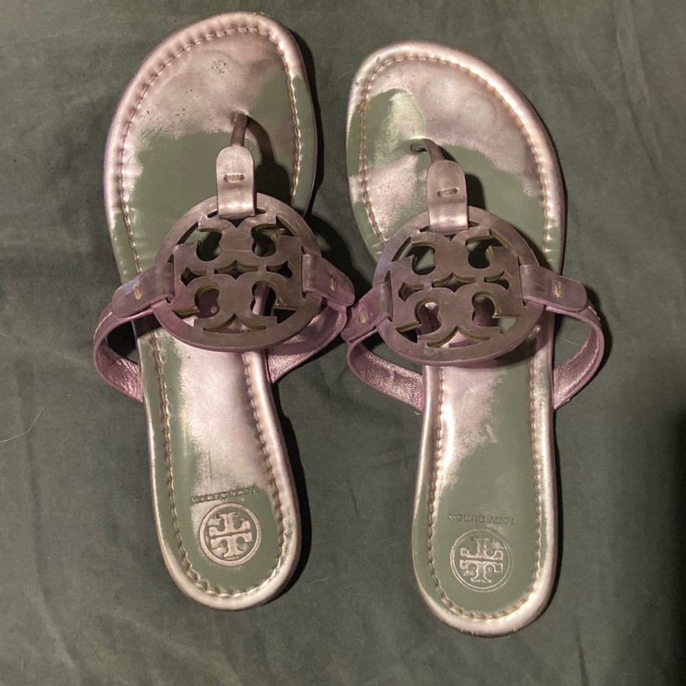 Metallic Pink Tory Burch Miller Sandal